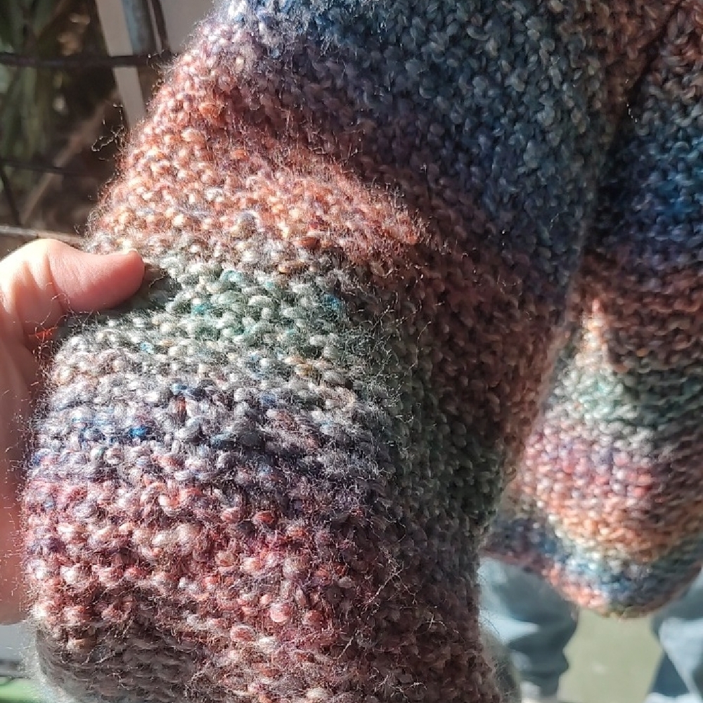 Knit Jacket handmade multi colored - Picture 4 of 4